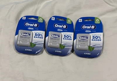 Fio dental Oral-B Glide Pro Health original limpeza profunda TRÊS pacotes 131,1 jardas no total - Imagem 1 de 2