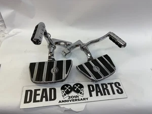 Harley Kuryakyn chrome Softail Willie G passenger footboards floorboards adjust - Picture 1 of 8
