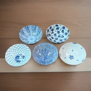 Japanese Rice Bowl  Set of 5 - Picture 1 of 3