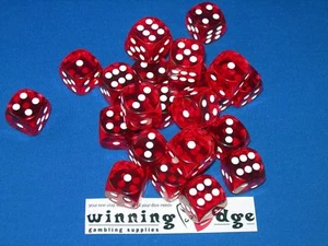 DADOS ACRÍLICOS ROJOS con esquinas redondeadas 16 mm (24 EN TOTAL) ENVÍO GRATUITO - Imagen 1 de 4