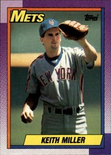1990 Topps New York Mets Baseball Card #58 Keith Miller