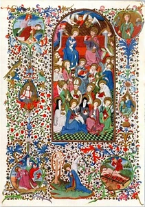 Master of the Bedford Hours, "The Feast of all Saints " Austria Postcard #3616 - Picture 1 of 2