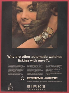 1974 Birks Jewellers print ad Eterna-Matic watch - Picture 1 of 1