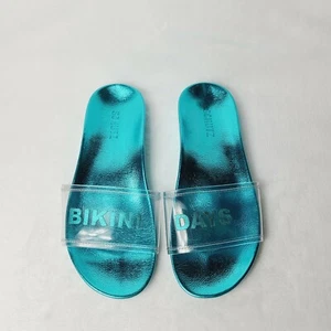 Schutz Bikini Days Slipe-on Azul Slides Talla 10 - Imagen 1 de 7