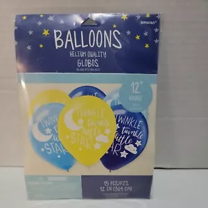 Twinkle Twinkle Little Star Babyparty Luftballons Party Dekoration Zubehör ~15ct - Bild 1 von 2