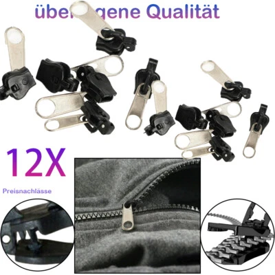 12PCS Universal Repair Ersatz Head Reißverschluss Reparatur Set Zipper Schieber - Bild 1 von 4