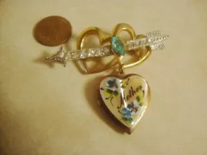 Hermoso Broche Alfiler Novia MADRE Medallón Brillante Brillante Coleccionable! - Imagen 1 de 6
