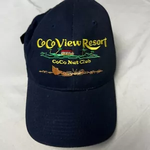 Coco View Resort Navy Blue Hat CoCo Nut Club Member Embroidered Travel Souvenir - Picture 1 of 6