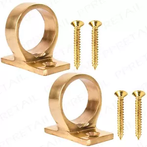 More details for 2 x strong solid brass sash slide handle eyelet puller window opener &amp; closer