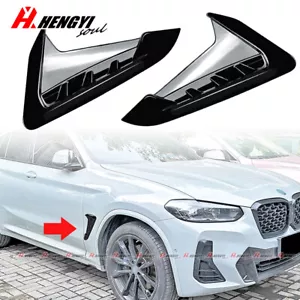 Se adapta a BMW X3 X4 G01 G02 M-Sport negro guardabarros entradas de aire paredes laterales - Imagen 1 de 7