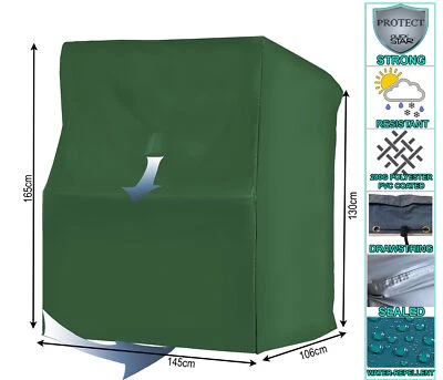 QUICK STAR Schutzhülle Strandkorb XL 145x106x165 cm Strandkorbhülle Grün - Bild 1 von 4