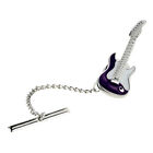 Purple Electric Guitar Lapel Badge Tie Tac XAJTT901