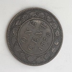 CANADA 1876 H ONE CENT VERY NICE COIN LG - Bild 1 von 2