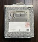 Jessica Simpson Twin Coverlet Quilt Charcoal Gray Medallion 66 x 86 Lightweight