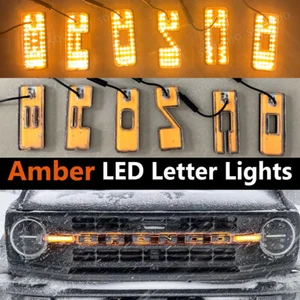 3pcs/4pcs/6pcs Pure Color LED Letter Lights for Truck Front Grille Plug and Play - Picture 1 of 13