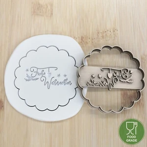 Weihnachten Frohe Weihnachten Keksstempel/Ausstechform keksausstecher PLA ca.8cm - Bild 1 von 1