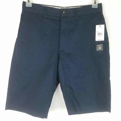 Volcom Stone Mens 28 Frickin Chino Shorts Blue Flat Front Walking Modern Fit - Image 1 of 4