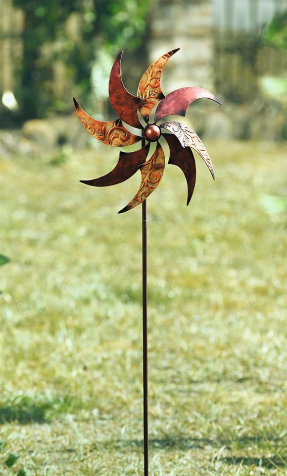 Windrad „schimmer“ Metall Gartensticker Gartenstecker Gartendeko Metalldeko