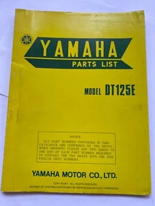 Yamaha parts manual DT 125E first edition 1977 - Foto 1 di 3