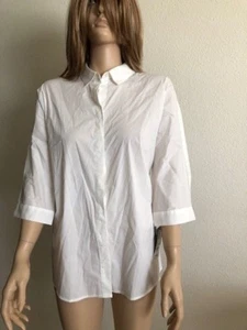 Alfani Damenhemd weiß Dolmanärmel Button-Down Größe 8 neu mit Etikett - Bild 1 von 1