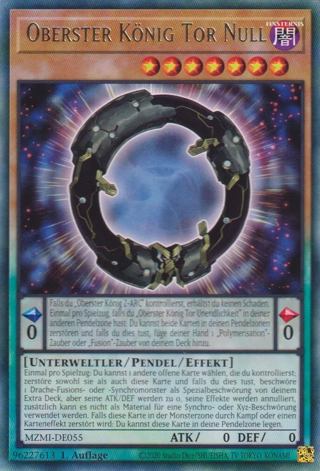 Yu-Gi-Oh! Karte - Oberster König Tor Null MZMI-DE055 - Rare - Deutsch - Bild 1 von 1