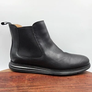 Cole Haan Lunargrand Chelsea Boots Men's 10M Black Leather Waterproof Comfort - Picture 1 of 11