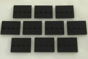 10 NEW LEGO COLLECTIBLE MINIFIGURE STANDS black minifig tile pieces 8683 plates - Picture 1 of 1
