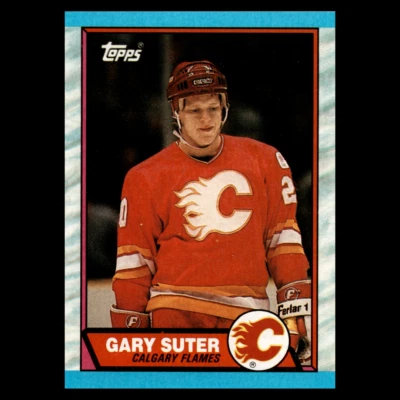 1989 Topps Gary Suter #108 HOF Calgary Flames Mint - Image 1 of 2