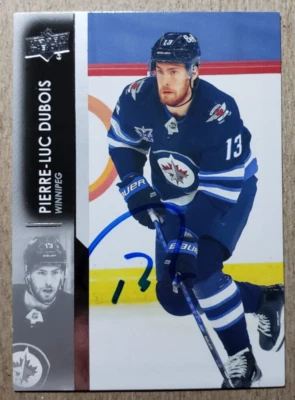 Pierre-Luc Dubois Signed 2021 Upper Deck Autograph Hockey Card Jets Auto - Image 1 of 2