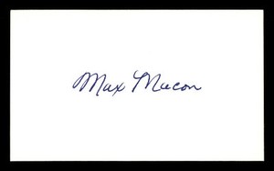 Max Macon Authentic Autographed Signed 3x5 Index Card Brooklyn Dodgers 174184