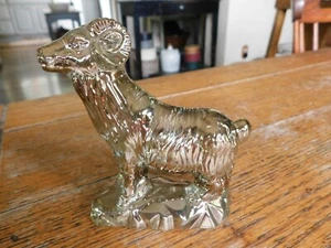 Mint BACCARAT Glass ZODIAC GOLD Crystal RAM SHEEP Figurine Statue-France - Picture 1 of 4