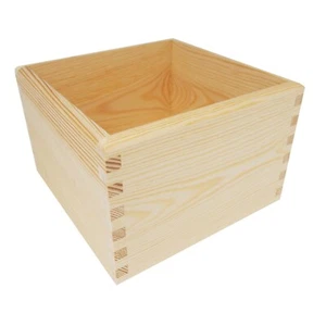 Wooden Small Storage Box – Beech Wood Perfect Small Items 20 x 20 x 13 cm - Picture 1 of 2
