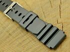 Casio HD Type Vintage 22mm Rubber Watch Band Silver Tone Buckle NOS Unused Long