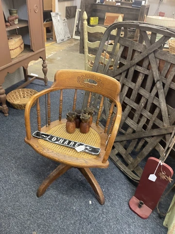 Antique wooden Office Chair Cover