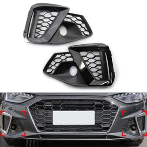 Parrilla antiniebla parachoques delantero para Audi A4L 2020-2022 negro brillante - Imagen 1 de 8