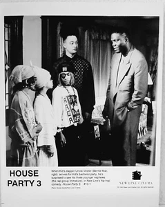 House Party 3 8x10" bxw Photo New Line 1993 w/Bernie Mac Kid &Play - Foto 1 di 1