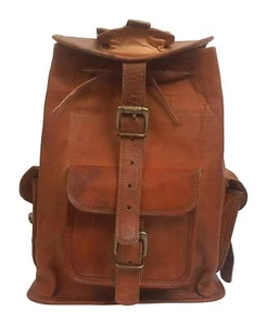 Large Genuine Leather Back Pack Rucksack Travel Bag For Men's and Women's # 1 - Picture 1 of 5
