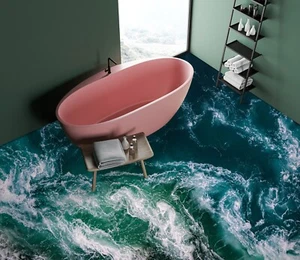 3D Turquoise Water I6163 Floor WallPaper Murals Wall Print Decal AJ Coco 2024 - Picture 1 of 5