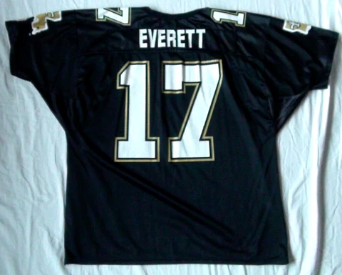 Vintage New Orleans Saints Jersey #17 JIM EVERETT SIZE XXL Team NFL Wilson USA Cover