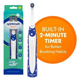 Spinbrush Kids Electric Toothbrush, Glow-In-The-Dark, Battery-Powered, Ages 3+ - Picture 1 of 4