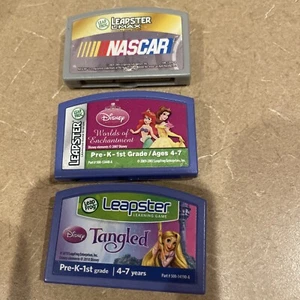3x LeapFrog Leapster Explorer LeapPad Learning Game Cartridges Princess Tangled - Picture 1 of 1