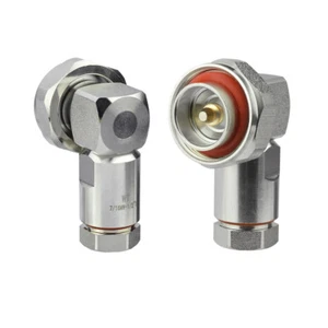 2 Stück 7/16 DIN Winkelstecker für 1/2" Superflexible Kabel - Picture 1 of 6