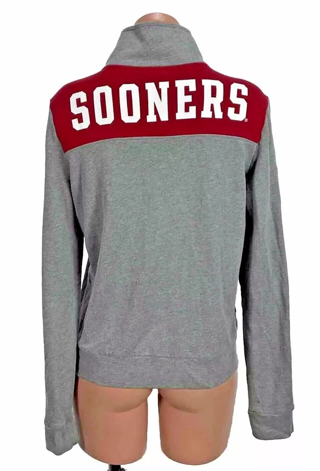 Victoria’s Secret PINK Oklahoma Sooners Sweatshirt 1/4 Zip Pullover Womens Small - Image 1 of 4