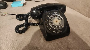 Vintage schwarz Schreibtischplatte Drehscheibe automatisches elektrisches Telefon T1 - Bild 1 von 4