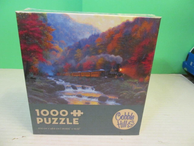 Cobble Hill 1000 PC Smoky Train Jigsaw Puzzle Great Mountains M Keathley