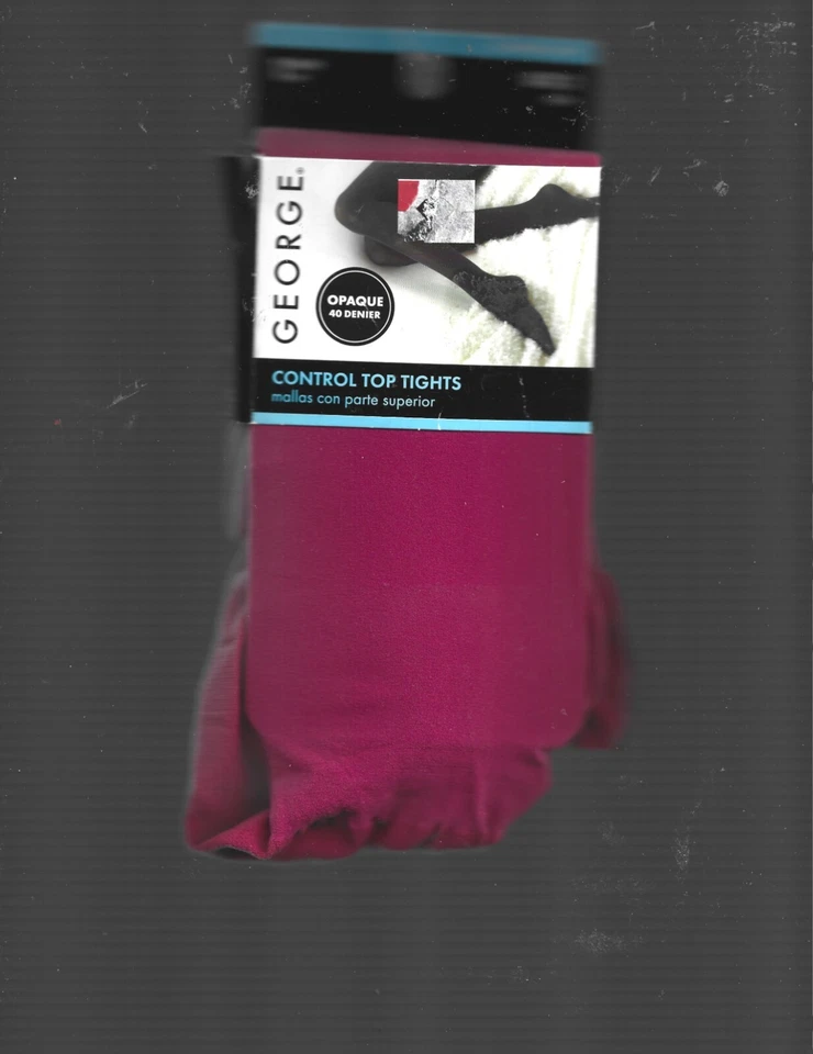 New George Control Top Tights,Size 2, Raspberry color - Image 1 of 1