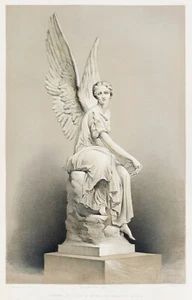 13907. Póster de decoración. Diseño de pared interior de habitación. Objeto de arte victoriano. Estatua de ángel - Imagen 1 de 1