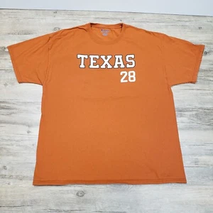 Champion Texas Longhorns T-Shirt Mens XL #28 Corona Orange Short Sleeve Cotton - Picture 1 of 7
