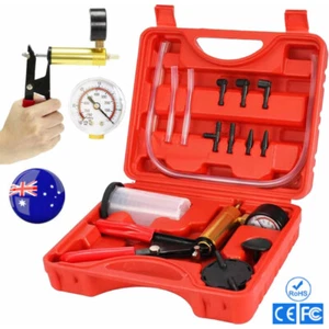 Manual Brake Bleeder Vacuum Pump Kit Automotive Fluid Tester with Gauge Adapters - Picture 1 of 7