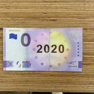 Euro Souvenir Banknote Specimen 2020 Serial Number 005000 - Picture 1 of 1
